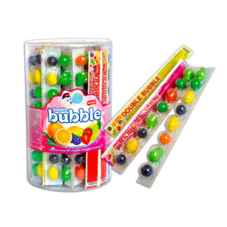 Double Bubble vegyes ízű, 8 szemes rágógumi hengerben